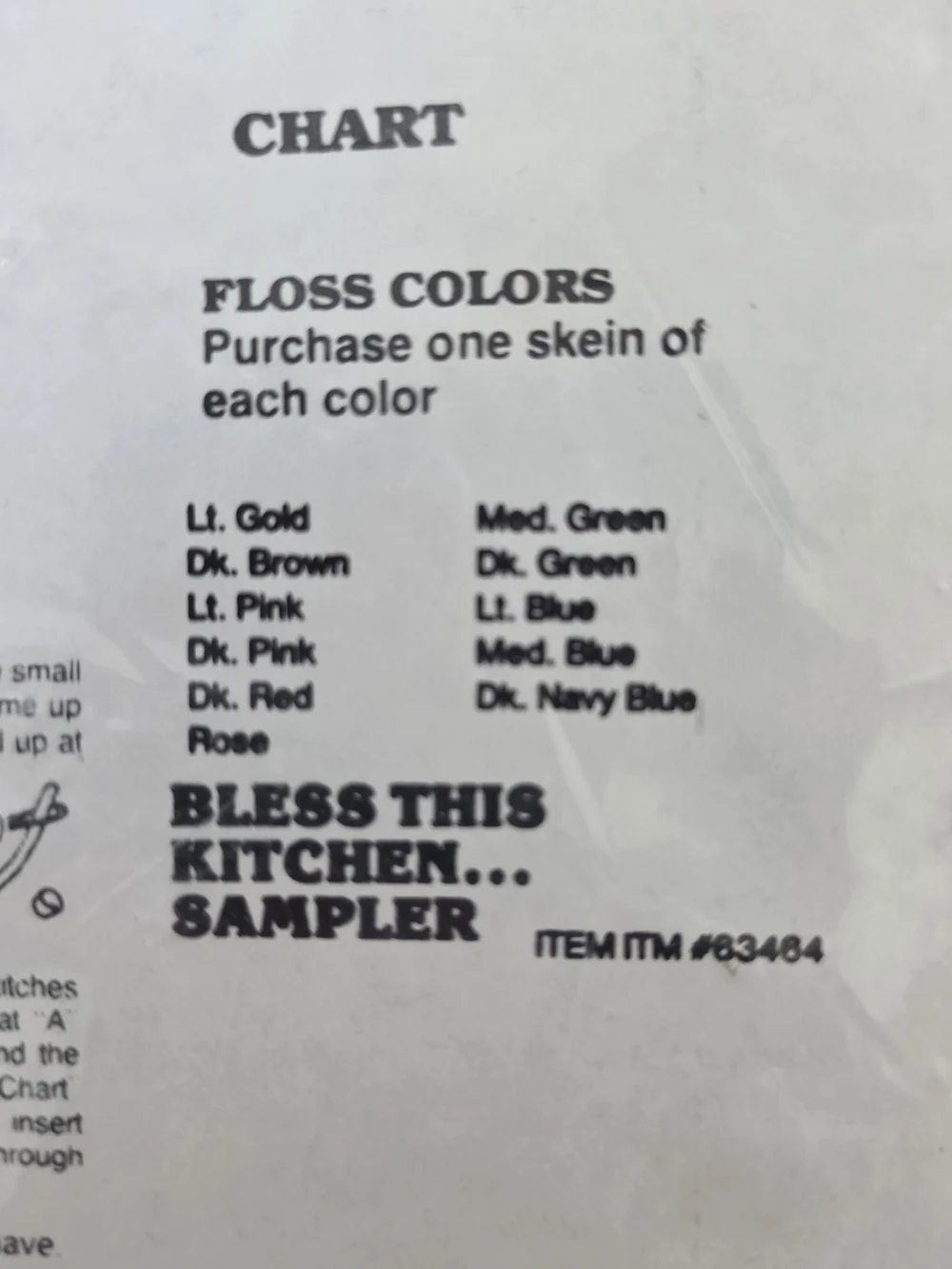 Bucilla Stamped Cross Stitch Bless This Kitchen And Warm It With Love Vintage